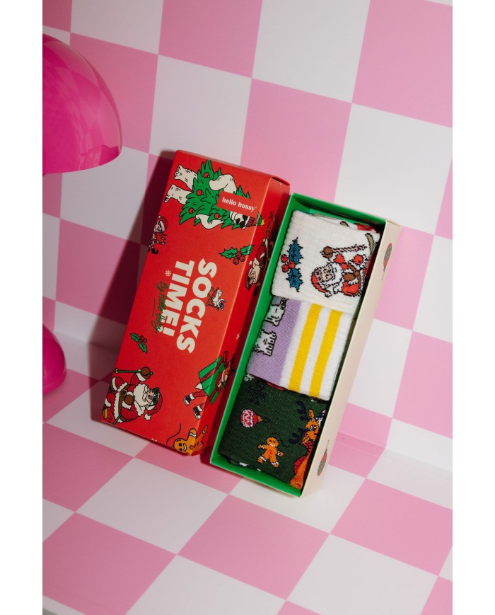 HELLO HOSSY - Lot de 3 paires de chaussettes – Pack Christmas