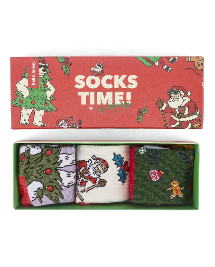 HELLO HOSSY - Lot de 3 paires de chaussettes – Pack Christmas