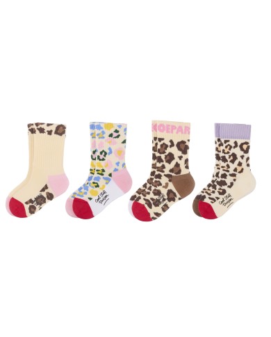 HELLO HOSSY - Lot de 4 paires de chaussettes – Pack Léopard HELLO HOSSY - Lot de 4 paires de chaussettes – Pack Léopard