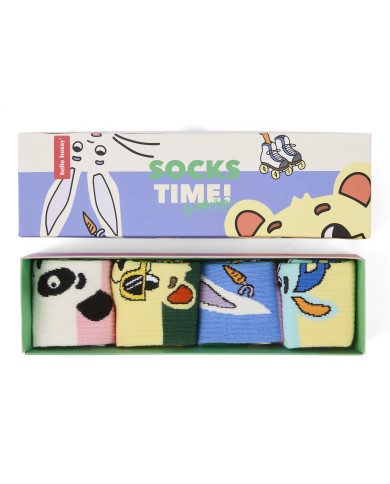 HELLO HOSSY - Lot de 4 paires de chaussettes – Pack Mascots