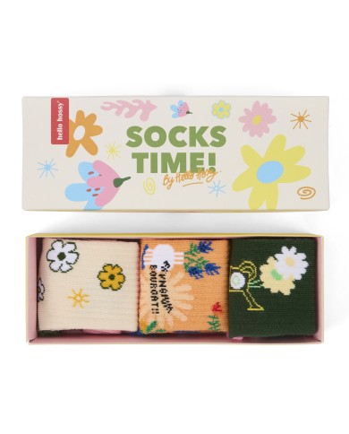 HELLO HOSSY - Lot de 3 paires de chaussettes – Pack Wildflowers