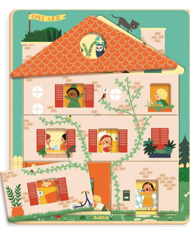 DJECO - Puzzle à 3 niveaux - CHEZ LEO DJECO - Puzzle à 3 niveaux - CHEZ LEO