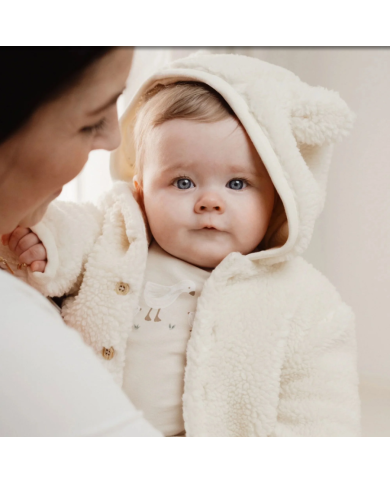 LITTLE DUTCH - Veste en peluche – Blanc