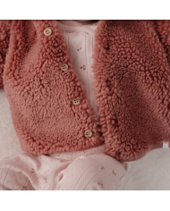 LITTLE DUTCH - Veste en peluche – Rose poudré