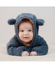 LITTLE DUTCH - Veste en peluche – Bleue