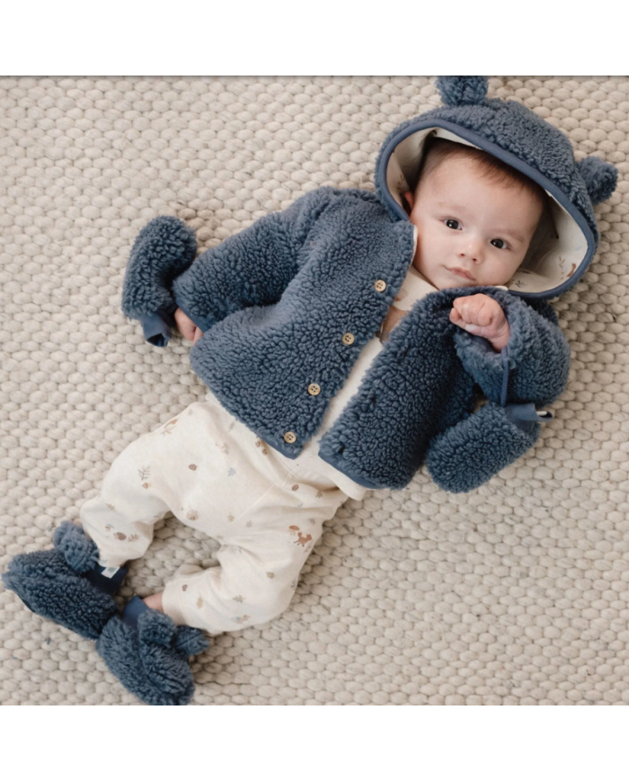 LITTLE DUTCH - Veste en peluche – Bleue