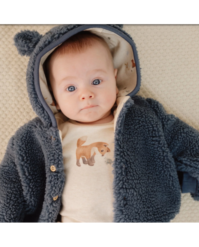 LITTLE DUTCH - Veste en peluche – Bleue