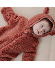 LITTLE DUTCH - Combinaison en peluche – Rose poudré