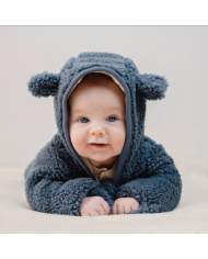 LITTLE DUTCH - Combinaison en peluche – Bleue