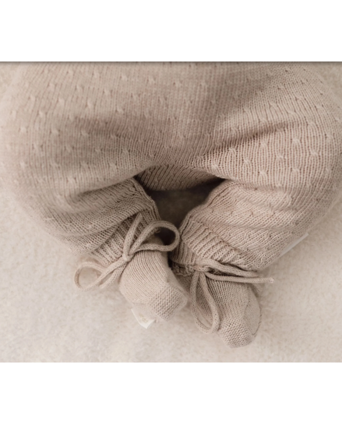 LITTLE DUTCH – Salopette tricotée bébé – Sable