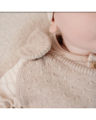 LITTLE DUTCH – Salopette tricotée bébé – Sable