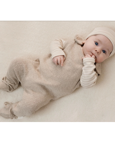 LITTLE DUTCH – Combinaison tricotée bébé – Sable