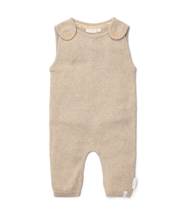 LITTLE DUTCH – Salopette tricotée bébé – Sable