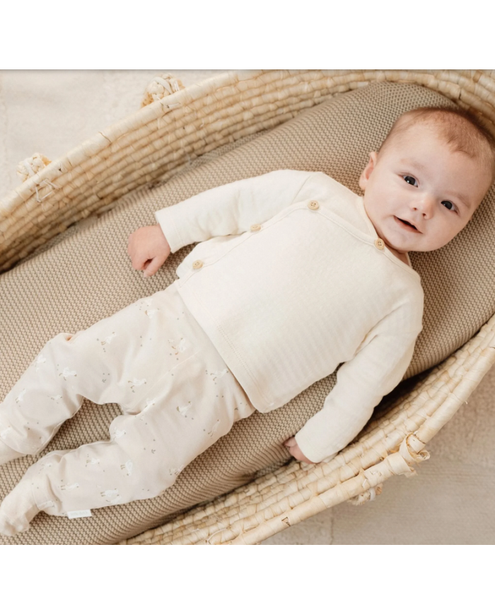 LITTLE DUTCH – Legging bébé en coton bio – Little Goose Sable