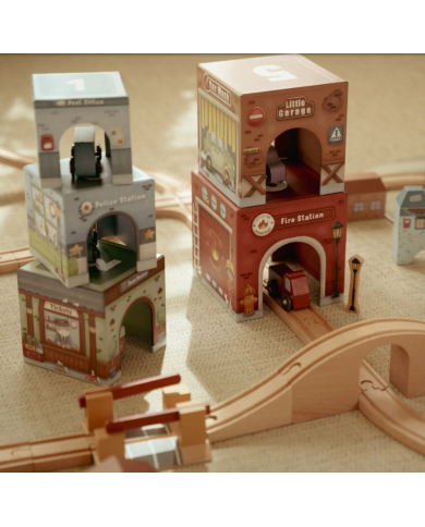 LITTLE DUTCH - Blocs empilables avec voitures