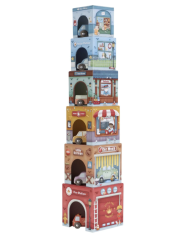 LITTLE DUTCH - Blocs empilables avec voitures