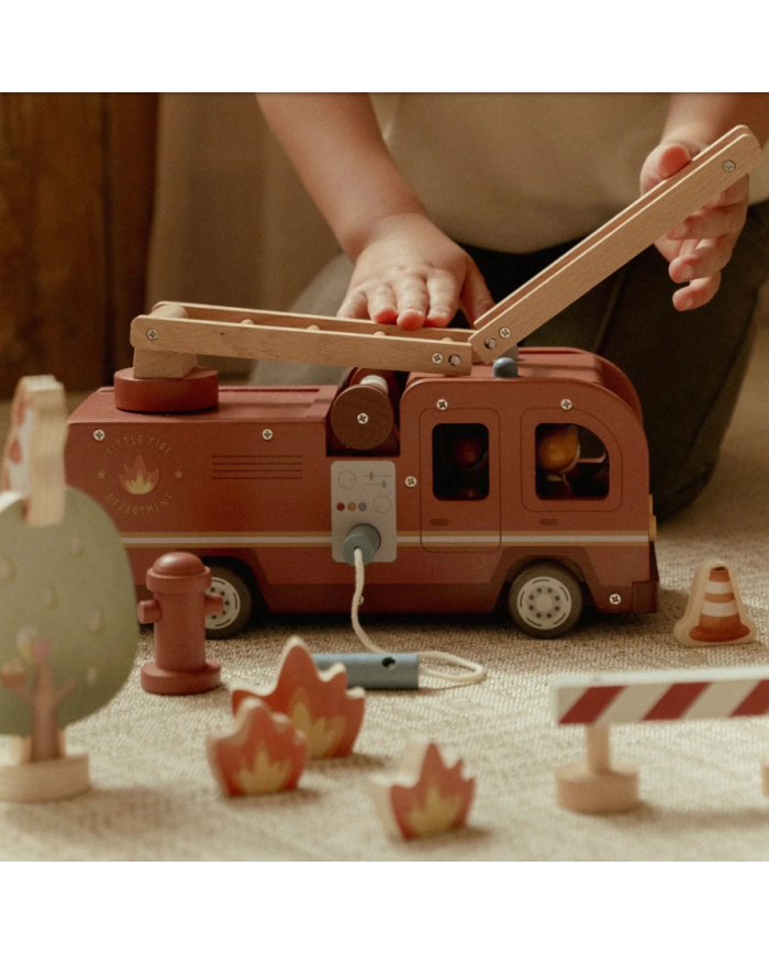 LITTLE DUTCH - Camion de pompiers en bois