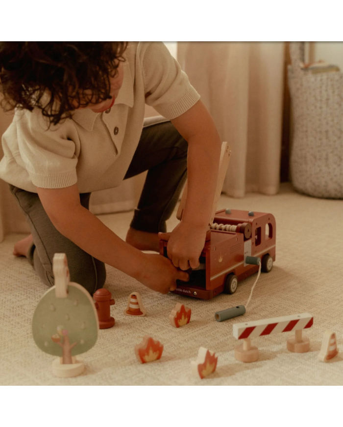 LITTLE DUTCH - Camion de pompiers en bois