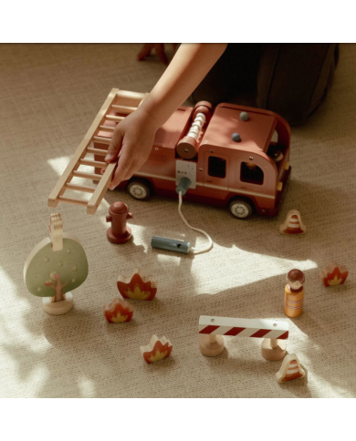 LITTLE DUTCH - Camion de pompiers en bois