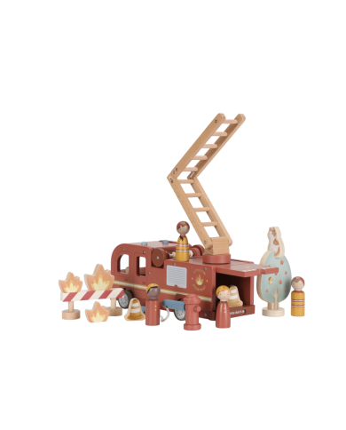 LITTLE DUTCH - Camion de pompiers en bois