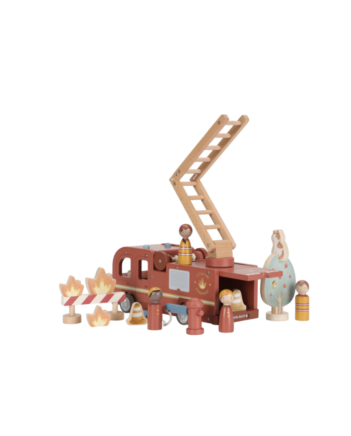 LITTLE DUTCH - Camion de pompiers en bois