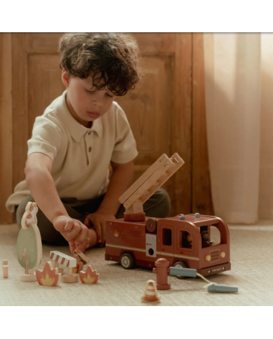 LITTLE DUTCH - Camion de pompiers en bois