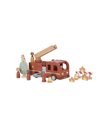 LITTLE DUTCH - Camion de pompiers en bois