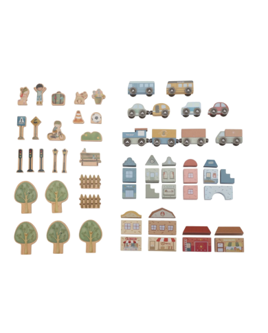 LITTLE DUTCH - Circuit de train en bois XL