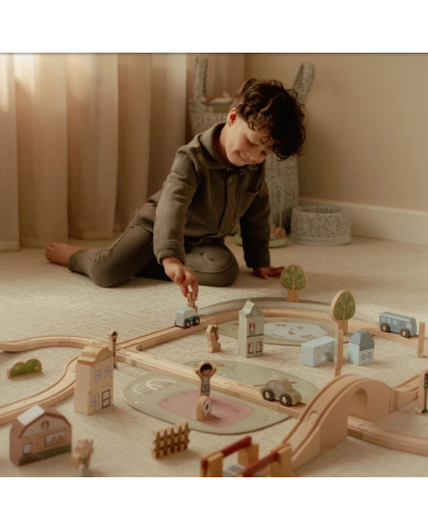 LITTLE DUTCH - Circuit de train en bois XL