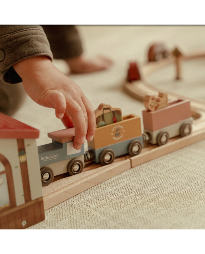 LITTLE DUTCH - Circuit de train en bois XL