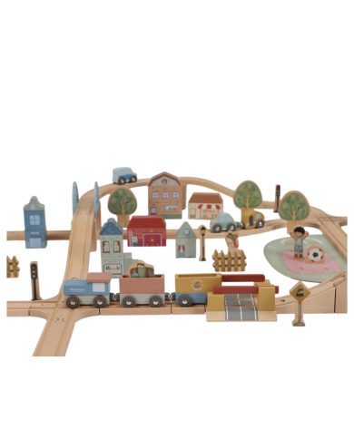 LITTLE DUTCH - Circuit de train en bois XL