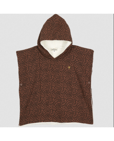 ATELIER WAGRAM - Poncho gaze - Léopard marron