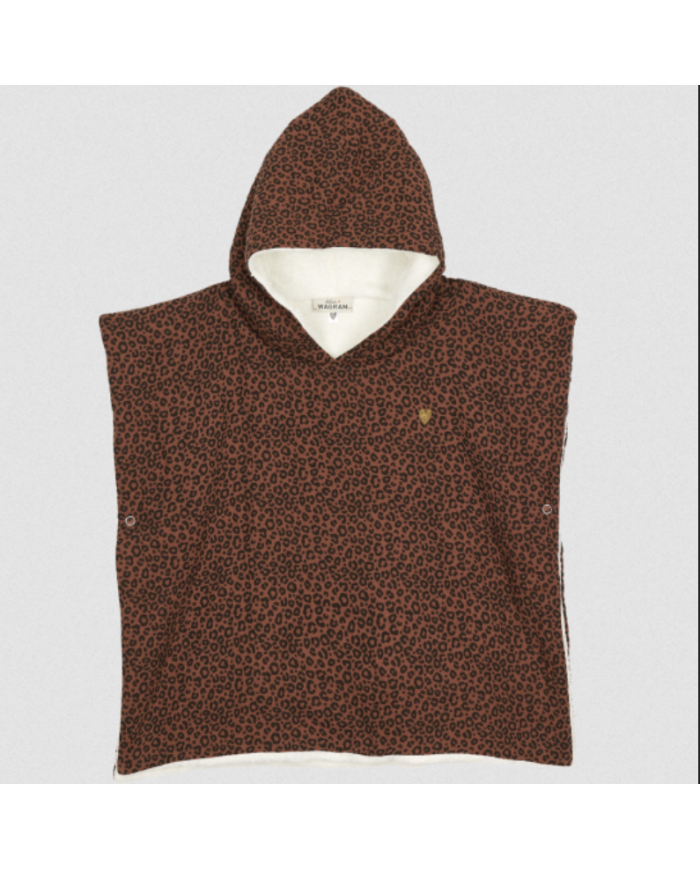 ATELIER WAGRAM - Poncho gaze - Léopard marron