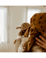 ATELIER WAGRAM - Foulard/lange en gaze de coton imprimé cœur