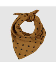 ATELIER WAGRAM - Foulard/lange en gaze de coton imprimé cœur