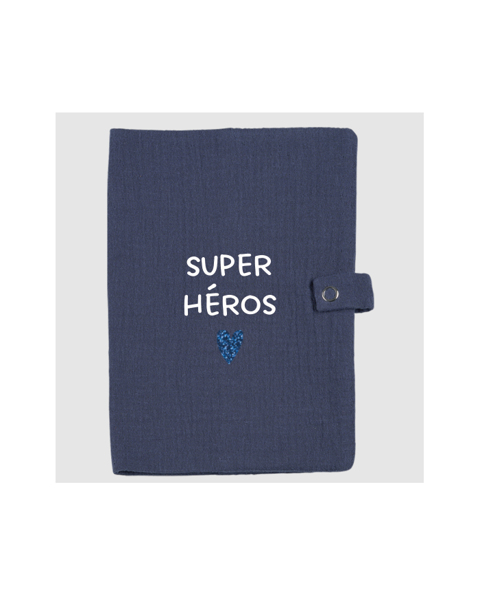 ATELIER WAGRAM - Protège carnet de santé en gaze de coton – “Mon carnet de santé”