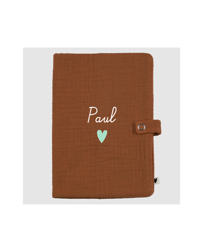 ATELIER WAGRAM - Protège carnet de santé en gaze de coton – “Mon carnet de santé”