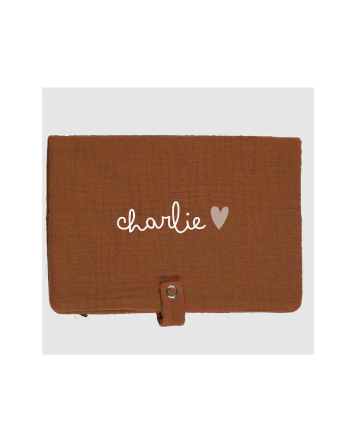 ATELIER WAGRAM - Pochette à couches en gaze de coton - Caramel