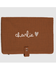 ATELIER WAGRAM - Protège carnet de santé en gaze de coton – “Mon carnet de santé”