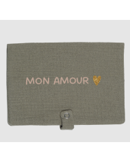 ATELIER WAGRAM - Pochette à couches en gaze de coton - Caramel