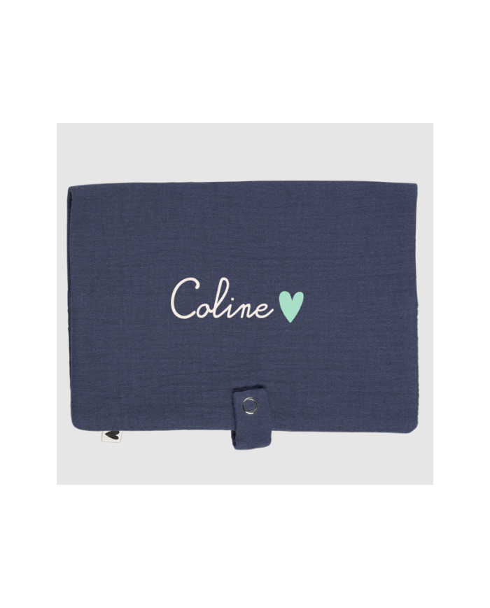 ATELIER WAGRAM - Pochette à couches en gaze de coton - Bleu