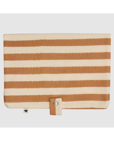 ATELIER WAGRAM - Pochette à couches en gaze de coton - Rayures