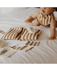 ATELIER WAGRAM - Pochette à couches en gaze de coton - Léopard marron