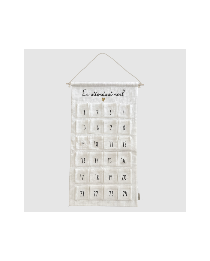 ATELIER WAGRAM - Calendrier de l’Avent en gaze de coton - Ecru
