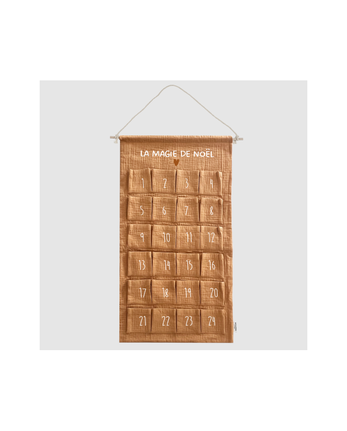 ATELIER WAGRAM - Calendrier de l’Avent en gaze de coton - Camel