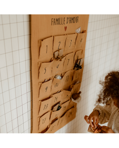 ATELIER WAGRAM - Calendrier de l’Avent en gaze de coton - Camel