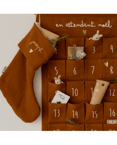 ATELIER WAGRAM - Calendrier de l’Avent en gaze de coton - Caramel