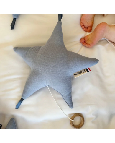 MELLIPOU - Coussin musical étoile Lennon - La Boum MELLIPOU - Coussin musical étoile Lennon - La Boum