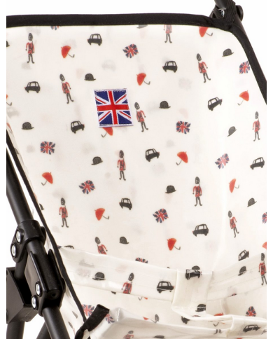 MINIKANE - Poussette poupée sur châssis noir - LONDON