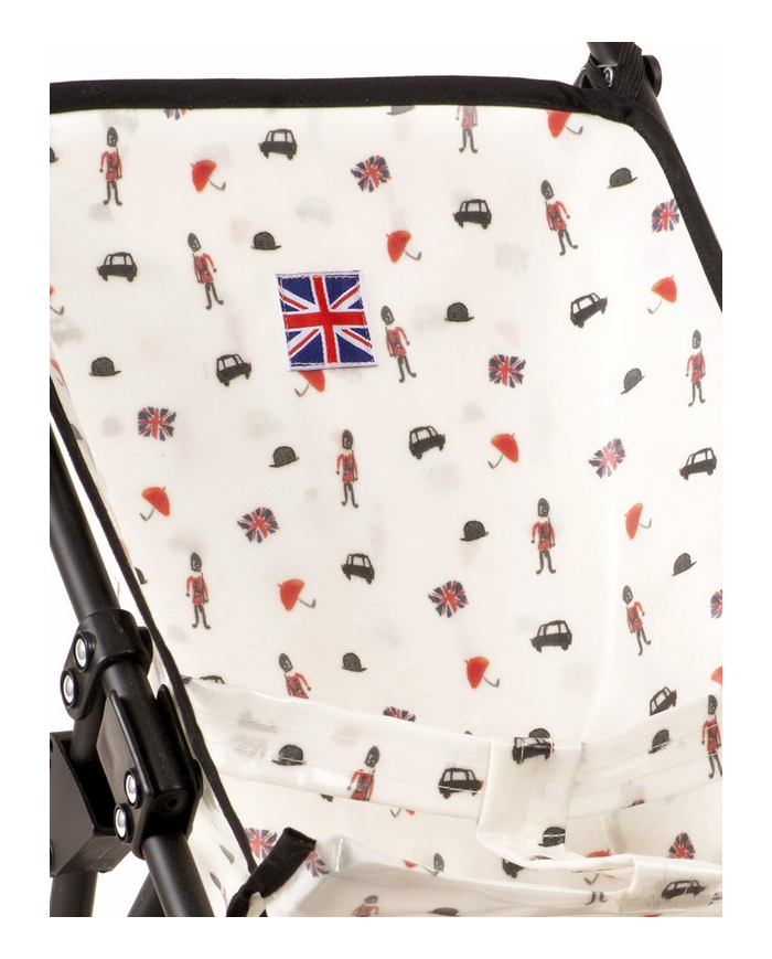 MINIKANE - Poussette poupée sur châssis noir - LONDON